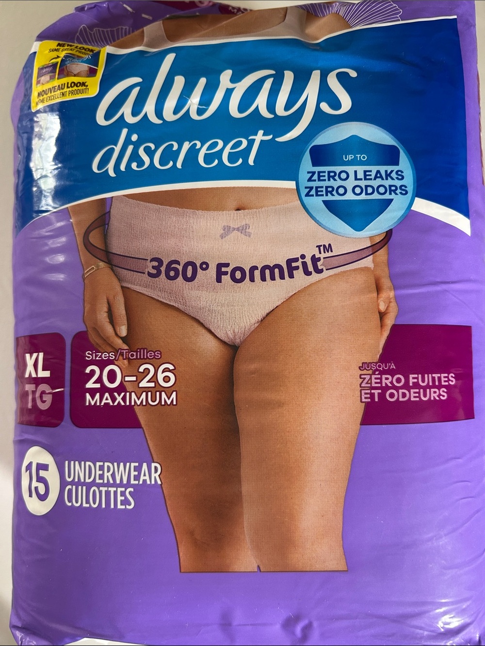 Always Discreet Underwear Pack - Purple and Blue Packaging - Picture 3 of 4